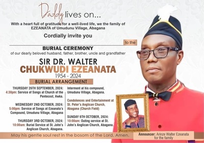 DR. (SIR) WALTER EZEANATA