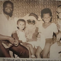 First Christmas as a family in Nigeria December 1975