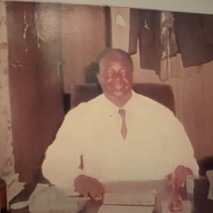 The Chief Consultant Anaesthetist in his office at General Hospital Lagos.