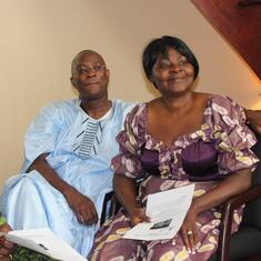with wife Mrs. Bosede Idami