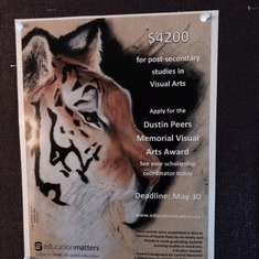 Dustin Memorial Visual Arts Award Poster