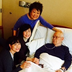 Yamamoto family of Boston...Mieko and daughter Yasuko visit dad in Hospice Care, Friday 3/20/2015