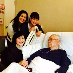 Our cousins from Boston...Mieko and daughters, Kyoko & Yasuko Yamamoto...visited dad in Hospice Care on March 20, 2015