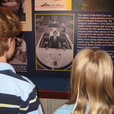 Larson display at Alexandria Boat Museum