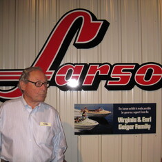 Larson display at Alexandria Boat Museum