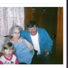 Kara Cadd (granddaughter),Granny Bowles and Lee.