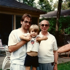 1990 - with Andrew and grandson Christopher - 055