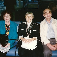 1995 - at O'Hare Airport, seeing sister Rosemarie off on her trip home - 059
