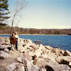 1996 April at Devil's Lake State Park with Margarete - 060