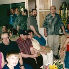 2005 July with the family: Debra, Cody, Eric, Jeffrey, Margarete, Andrew (standing), Christopher, and Donald (standing) - 088