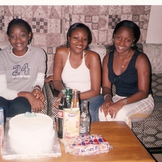Ebi and her sisters at Timi's birthday 
