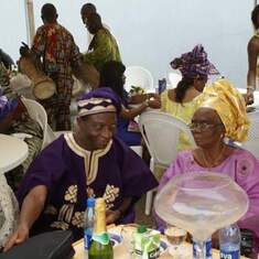Mum at Olusanya’s wedding with  Olusola and Uncle Ayo Oni