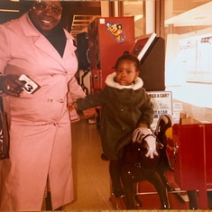 Cousin Olu Obaro's daughter, Anu, visiting Maidson, Wisconsin 1980