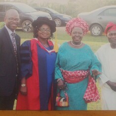 From Dr.Mrs. Taiwo Gbenga-Akanmu. The last outing at my Ph.D Convocation, December 14,2018