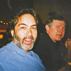 Eddie and Reg - celebrating Tom's birthday, Jan 8, 1998 in DC