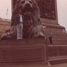 Eddie with the Trafalgar Lions, London 1984