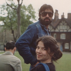 Somewhere in England, 1984?ish (Nancy and Ed, my traveling companions on a wonderful trip)