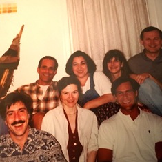 At Daphne & Reg’s old house in MD 1994: Ed, Tom, Nancy, Elena & Ben, Hal, Kathleen, & Gerig’s.