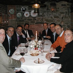 A special dinner with Helsinn Team on Lake Lugano in 2005