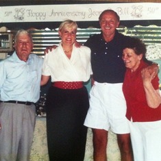 Dad and Mom with their Aunt Jean and Uncle Bill