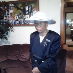 Mother - Feb 6 2011 on her way to T.O.P. in her Deaconness uniform. . .