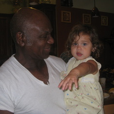 Papa w/ Danielle, his granddaughter. He called her Bubbles