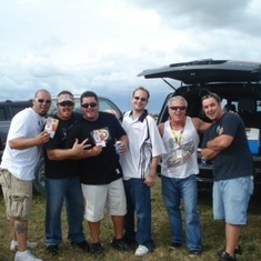 At Miami Speedway with the guys. 