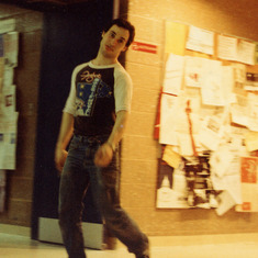 Edgar stalks the hallways of the Fine Arts Center - May 1984