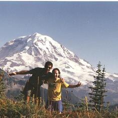 Steve Bregman & Edgar, Mt. Rainier, Washington State, 1993