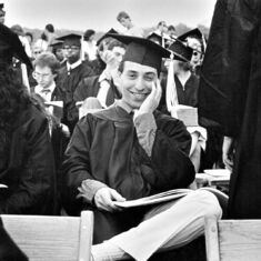 I recently found this pic of Edgar at Stony Brook graduation, 1984. He was sitting right behind me.