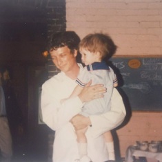 Dad holding baby David