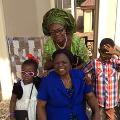 With her Sister in-law Ifeoma Ejoh and her niece Kamsi and nephew Chisimdi
