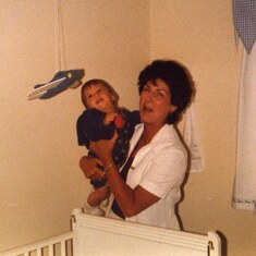 1977 Mom with Eric 