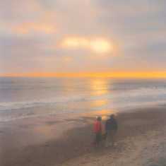 Edith and David Hosler Hazy Carlsbad Beach CA 1991