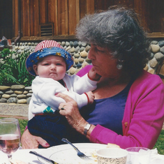 Edith and grandson Hanz Hosler in Santa Cruze CA 1999