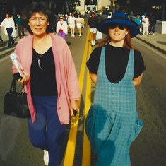 Edith Hosler and Kata Jacobson at Balboa Park San Diego CA 1991