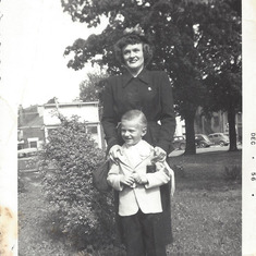 5 years old 1947 with Aunt Wanda at  First Communion