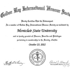 Montclair State University
Golden Key International Honour Society