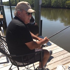 Doing one of the things he loved: fishing