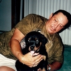 Dad and Onyx Puppy