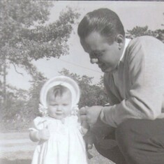 Dad & daughter, Margie at Beachwood home