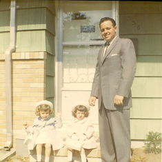 Ed and daughters, Margie & Mary Ann going to Easter Mass