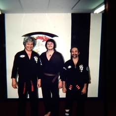 October 1977, Edward with Grand Master Ed Parker and Master Joe Palanzo.