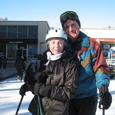Ed Nancy skis close up Aspen Dec 2006