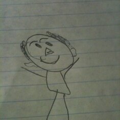 Brandon's art when he was small.......it's a picture of pappy