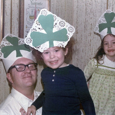 Dad, Joan, Annette on St Patrick's Day