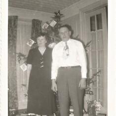 Ed's parents Richard and Mary Lawless (Christmas 1951)