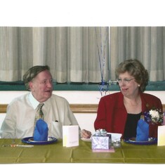 Ed and Jeanette at her retirement luncheon - FREEDOM here we come!  (2005)