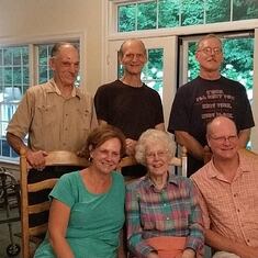 Family - Rick, Ed, Dave, Sue, Eunice, Bob, Aug 2019