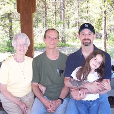 4 Generations - Eunice, Edward, Mason, Alyssa, 6/27/2004